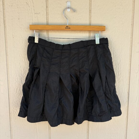 Vintage Nike Challenge Court Tennis Skirt Womens M/L Black Pleated Sporty Preppy - Picture 3 of 7